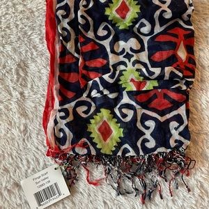 Vera Bradley Fringe Scarf NWT
